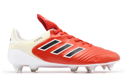 Adidas Copa 17.1 SG in the Red/Core Black/White colorway, photographed from the right side of the football boot